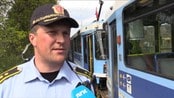 Innsatsleder om trikkeulykke - Innsatsleder Arve Røtterød forteller at tre personer ble sendt til legevakt etter trikkekollisjonen på Ekebergbanen.