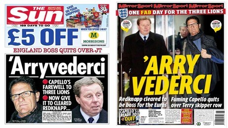 Faksimile The Sun Daily Mirror (Foto: The Sun, Daily Mirror/Faksimile)