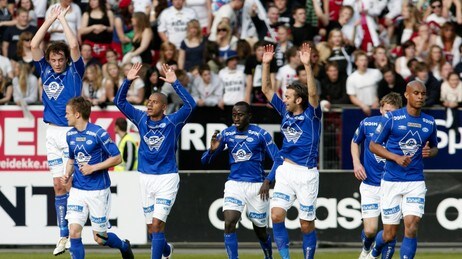 Molde jubel etter Vegard forrens 1-0 scoring i kampen mellom Molde og RBK (Foto: Kallestad, Gorm/SCANPIX) Molde jubel etter Vegard forrens 1-0 scoring i kampen mellom Molde og RBK (Foto: Kallestad, Gorm/SCANPIX)