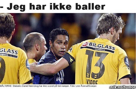 Daniel Nannskog har ikke baller (Foto: Faksimile fra Nettavisen)