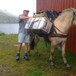 Tradisjonell kløving av proviant til Stranddalshytta i Ryfylkeheiene sommeren 2010.