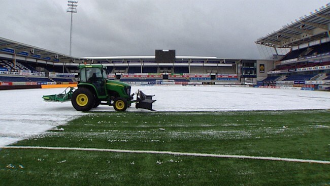 Måking på Color Line stadion (Foto: Øyvind Sandnes/NRK) Måking på Color Line stadion (Foto: Øyvind Sandnes/NRK)