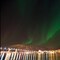 Nordlys i Tromsø sentrum.