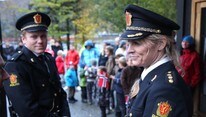 Politiet var på plass (Foto: Rune Fossum/NRK)