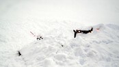 Trakkemaskin teken av snøskred