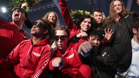 Datarock, Gromth, Vidar Busk og Emil Solli-Tangen (Foto: Hege Bakken Riise/NRK) Datarock, Gromth, Vidar Busk og Emil Solli-Tangen (Foto: Hege Bakken Riise/NRK)