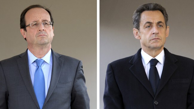 Hollande (til v.) og Sarkozy (Foto: PHILIPPE WOJAZER/Afp) Hollande (til v.) og Sarkozy (Foto: PHILIPPE WOJAZER/Afp)