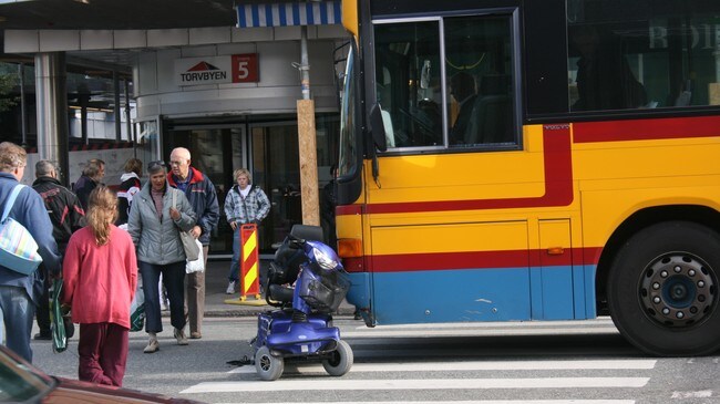 Ulykke ved Torvbyen i Fredrikstad (Foto: Dag Olsen)