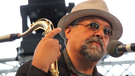 Joe Lovano - spillesugen og tenksom (Foto: Erling Wicklund/NRK) Joe Lovano - spillesugen og tenksom (Foto: Erling Wicklund/NRK)