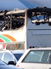 Buss i Burgas, Bulgaria (Foto: STR/Afp) Buss i Burgas, Bulgaria (Foto: STR/Afp)