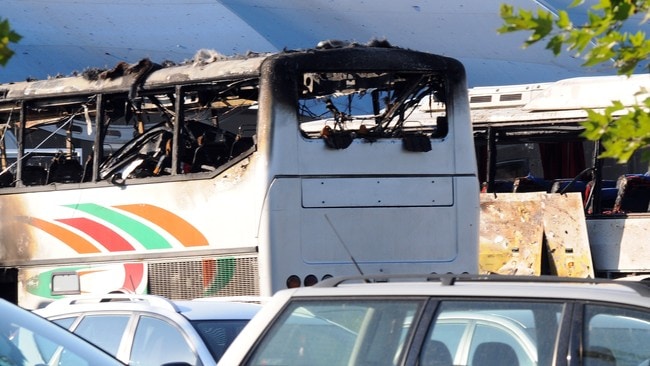 Buss i Burgas, Bulgaria (Foto: STR/Afp) Buss i Burgas, Bulgaria (Foto: STR/Afp)
