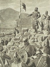 Kong Sverre før Fimreiteslaget (Foto: Fylkesarkivet i Sogn og Fjordan) Kong Sverre før Fimreiteslaget (Foto: Fylkesarkivet i Sogn og Fjordan)