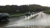 Kø på E18 - Slik er køen på E18 i Bamble.