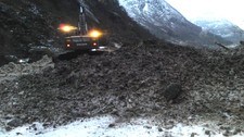 Stort ras ved Folgefonntunnelen (Foto: Arvid Aga)