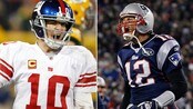 Eli Manning og Tom Brady
