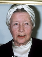 Simone de Beauvoir, filosof, feminist og forfatter (1908-1986) - her i 1983 (Scanpix/AFP) Simone de Beauvoir, filosof, feminist og forfatter (1908-1986) - her i 1983 (Scanpix/AFP)