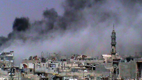 Angrep mot den syriske byen Homs. (Foto: -/Afp) Angrep mot den syriske byen Homs. (Foto: -/Afp)