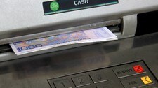 Uttak minibank (Foto: Lars Tore Endresen/NRK)