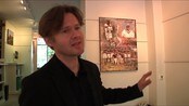 Maler norske idrettsøyeblikk - Historiemalerier kaller kunstneren Kjetil Haaland bildene av Magne Myrmo, Johann Olav Koss, Petter Northug og Aksel Lund Svindal.