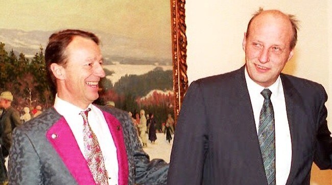 Kong Harald og Gerhard Heiberg (Scanpix) Kong Harald og Gerhard Heiberg (Scanpix)