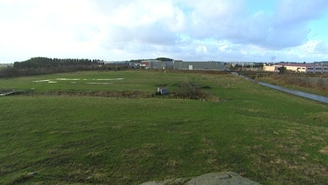 Tomt til Jæren Arena (Foto: Kaj Hjertenes/NRK) Tomt til Jæren Arena (Foto: Kaj Hjertenes/NRK)