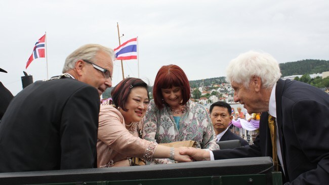Thailands prinsesse i Brevik (Foto: Roald Marker/NRK) Thailands prinsesse i Brevik (Foto: Roald Marker/NRK)