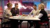 Debatt om opptøyene i Stockholm - Den svenske justisministeren Beatrice Ask (M) møtte Rami Al-Khamasi fra interesseorganisasjonen Megafonen til debatt om opprøret i Husby og andre forsteder til Stockholm. 