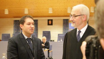  The prosecutor Sondre Kr. Halvorsen and  defender Helge N & # xE6; ss Rustad 