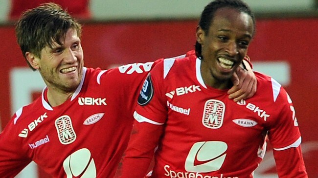 Amin Askar og Erik Mjelde mot Sandnes Ulf (Foto: Hommedal, Marit/Scanpix) Amin Askar og Erik Mjelde mot Sandnes Ulf (Foto: Hommedal, Marit/Scanpix)