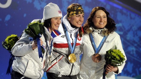 Bjørgen, Kowalczyk og Saarinen (Foto: Antti Aimo-Koivisto/Scanpix)