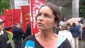 Aksjon mot ett storsykehus - Rundt 1000 personer demonstrerte i kveld i Gjøvik for fortsatt å ha tre akuttsjukehus i Oppland.