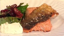 Grillet ørret med rødbetsalat (NRK) Grillet ørret med rødbetsalat (NRK)