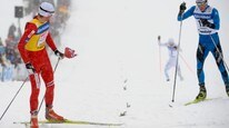 Northug går i mål i Falun (Foto: Anders Wiklund/Scanpix)