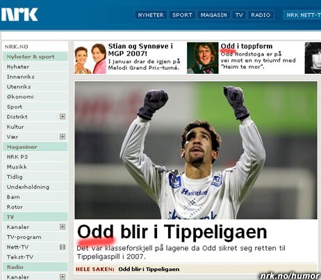 Gode dager for Odd (Foto: Faksimile fra NRK.no)