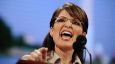 Sarah Palin under sin tale på Republikanernes landsmøte (Foto: ROBYN BECK/AFP) Sarah Palin under sin tale på Republikanernes landsmøte (Foto: ROBYN BECK/AFP)