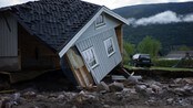Flomskader i Kvam (Foto: Lars Erik Skrefsrud/NRK) Flomskader i Kvam (Foto: Lars Erik Skrefsrud/NRK)
