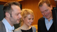 Espen Reboli Bjerke, Andrea Dahle og Christian Rubeck (Foto: Antonia Pambou/NRK)