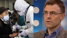 Lavrans Skuterud fra Statens Strålevern svarer i nettmøte. (NRK) Lavrans Skuterud fra Statens Strålevern svarer i nettmøte. (NRK)