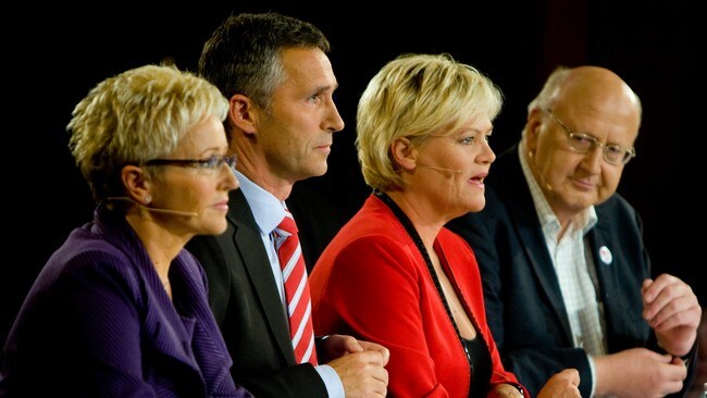 NRKs partilederdebatt  (Foto: Junge, Heiko/Scanpix)