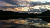 Augustkveld ved et fiskevann i Lierne
