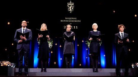 Minneseremoni i Oslo Spektrum (Foto: Scanpix) Minneseremoni i Oslo Spektrum (Foto: Scanpix)