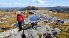 Tur med hund på Fosen (Foto: Asgeir Vaag)