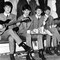 The Beatles i ung alder: John, George, Paul og Ringo. 