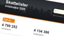 Skattelister (Foto: Skjermdump fra NRKs skattelister) Skattelister (Foto: Skjermdump fra NRKs skattelister)