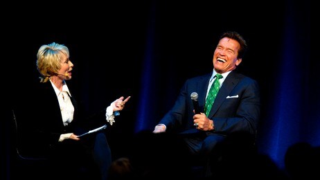 Arnold Schwarzenegger og Bente Engesland. (Foto: Kallestad, Gorm/Scanpix) Arnold Schwarzenegger og Bente Engesland. (Foto: Kallestad, Gorm/Scanpix)
