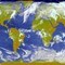 Satelittbilde verden, mandag morgen 07:00: Lavtrykket ligger langt til havs, og vil ikke treffe land. Vinden blir kraftig fordi det også er høytrykk i øst.