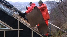 Husbygging (Foto: Daniel Bjur/NRK)