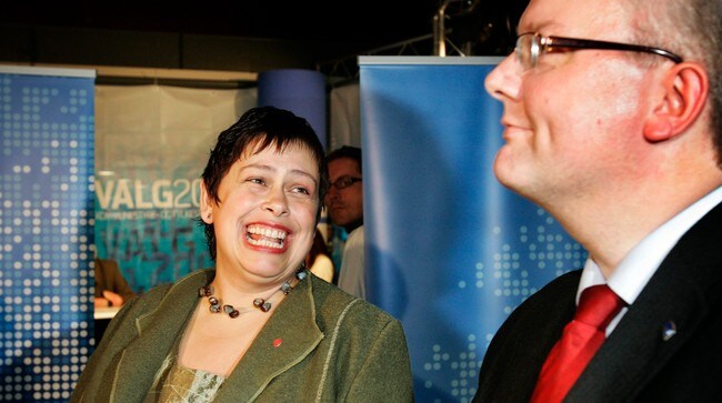 Valgnatten i Trondheim, Rita Ottervik (Ap) og Frank Jenssen (Høyre) (Foto: Kallestad, Gorm/SCANPIX)