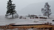 Flom på campingplassen i Stordalen i Åfjord (Foto: Knut Dreiås) Flom på campingplassen i Stordalen i Åfjord (Foto: Knut Dreiås)