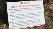 Isskilt (Foto: Johanne P. Elvestad)